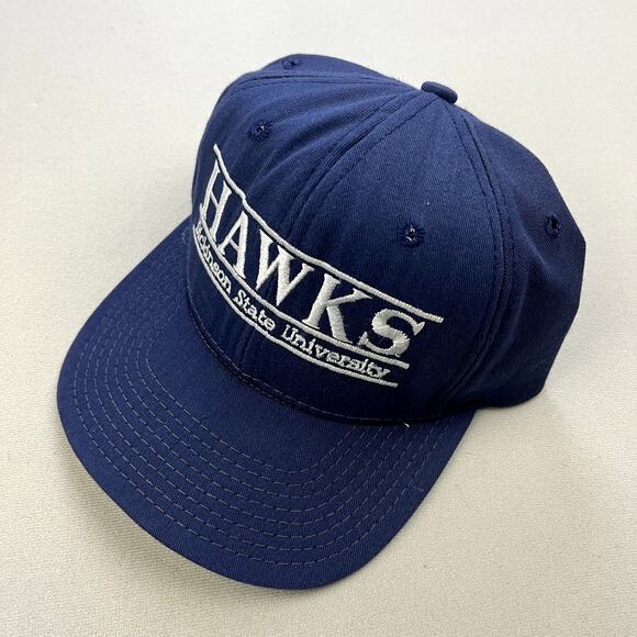 Vintage Dickinson State University Hat Cap Snapback Navy Blue The Game Glue Tag - Picture 1 of 8